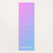 Boho Pink Botanical Yogamatte (Rückseite)