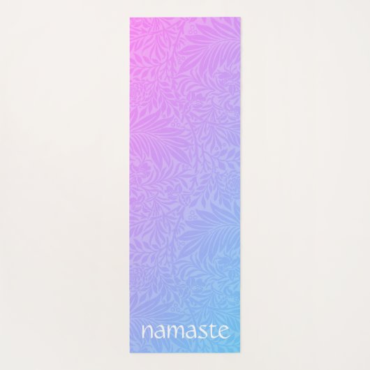 Boho Pink Botanical Yogamatte (Rückseite)
