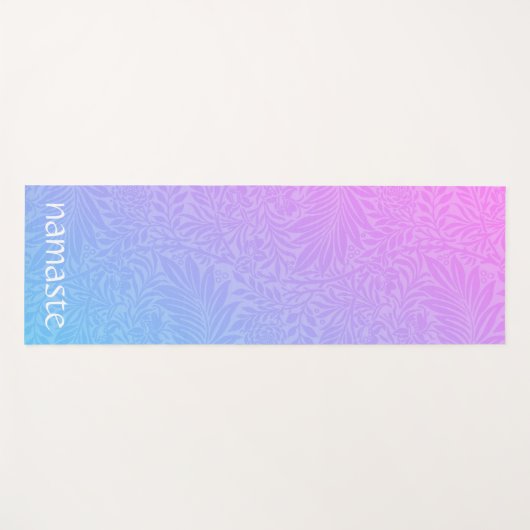 Boho Pink Botanical Yogamatte (Vorderseite (Horizontal))