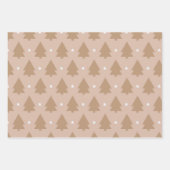 Boho Pink Brown Weihnachtsbaumen Urlaub Geschenkpapier Set (Vorderseite 3)