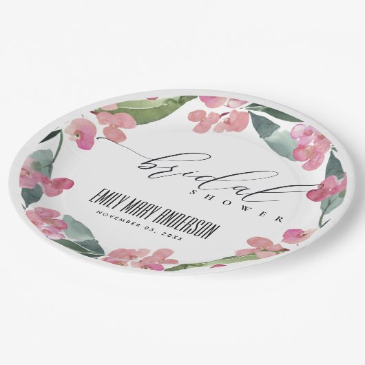 BOHO PINK CHRIST THORCACTI BLOOM BRAUTPARTY PAPPTELLER (Schrägansicht)