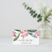 BOHO PINK CHRIST THORN CACTI BLOOM WEDSITE VISITENKARTE (Stehend Vorderseite)