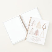 Boho Pink Christmas Trees Baby Shower Notizblock (Innenseite)