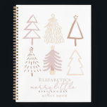 Boho Pink Christmas Trees Baby Shower Notizblock<br><div class="desc">Dieses hoteleigene "fröhliche kleine Babydusche"-Gästebuch mit Weihnachtsbäumen in staubigen Rosatönen. Personalisieren Sie es für Ihre Bedürfnisse. In meinem Geschäft finden Sie passende Produkte.</div>