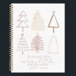 Boho Pink Christmas Trees Baby Shower Notizblock<br><div class="desc">Dieses hoteleigene "fröhliche kleine Babydusche"-Gästebuch mit Weihnachtsbäumen in staubigen Rosatönen. Personalisieren Sie es für Ihre Bedürfnisse. In meinem Geschäft finden Sie passende Produkte.</div>