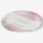 Boho Pink Class Year Graduation Party Pappteller (Schrägansicht)