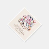 Boho Pink Cowgirl Cowgirl Boots Brautparty Serviette (Ecke)