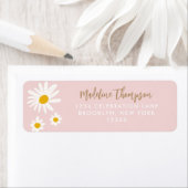 Boho Pink Daisy Blume Floral Script Typografie (Insitu)