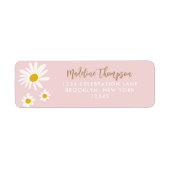 Boho Pink Daisy Blume Floral Script Typografie (Vorne)