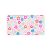 Boho Pink Daisy Blume Pattern Adressaufkleber (Vorne)