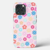 Boho Pink Daisy Blume Pattern Case-Mate iPhone Hülle (Rückseite)