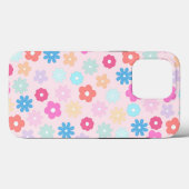 Boho Pink Daisy Blume Pattern Case-Mate iPhone Hülle (Rückseite (Horizontal))