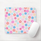 Boho Pink Daisy Blume Pattern Mousepad (Mit Mouse)