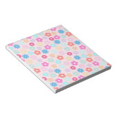 Boho Pink Daisy Blume Pattern Notizblock (angewinkelt)