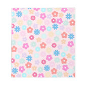 Boho Pink Daisy Blume Pattern Notizblock (Vorderseite)