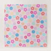 Boho Pink Daisy Blume Pattern Puzzle (Vertikal)