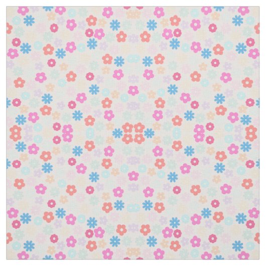 Boho Pink Daisy Blume Pattern Stoff (Muster)