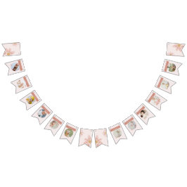 Boho Pink Daisy Happy Birthday Foto Milestone Wimpelkette