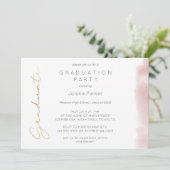 Boho Pink Dream Catcher Foto Graduation Party Einladung (Stehend Vorderseite)