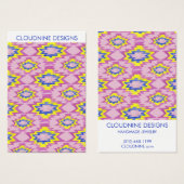 Boho Pink Earring Necklace Juwelier Display Card (Vorne & Hinten)