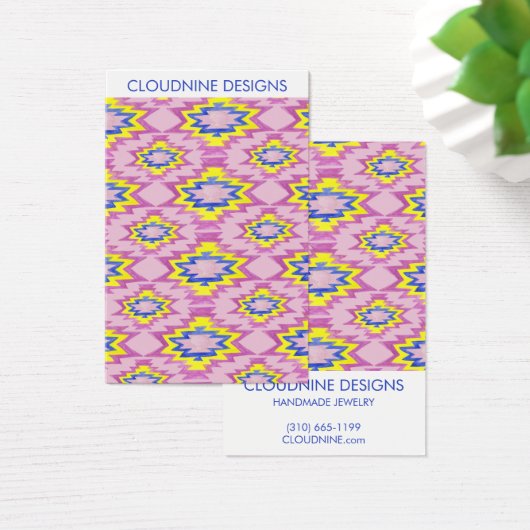 Boho Pink Earring Necklace Juwelier Display Card (Schreibtisch)