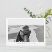 Boho Pink Einfaches Foto QR Code Hochzeit Dankeskarte (Stehend Vorderseite)