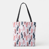 Boho Pink Feathers Tasche (Rückseite)
