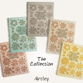 Boho Pink Floral Briefmarke Custom Quote Journal Notizblock