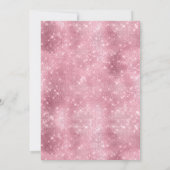 Boho Pink Floral Butterfly Girl Babydusche Einladung (Rückseite)