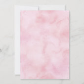 Boho Pink Floral Butterfly Kisses Girl Baby Shower Einladung (Rückseite)