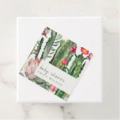 BOHO PINK FLORAL DESERT CACTI FOLIAGE BABY DUSCHE GESCHENKANHÄNGER (Beispiel)