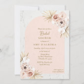 Boho Pink Floral Digital Brautparty Party Einladung (Vorderseite)
