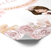 Boho Pink Floral Girl 1. Heilige Kommune Vielen Da Poster (Ecke)