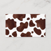 Boho Pink Floral Highland Kuh Diaper Raffel Begleitkarte (Rückseite)