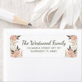 Boho Pink Floral Rücksendeadresse (Insitu)