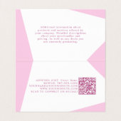 Boho Pink Floral Seamstress Nähmaschine geklappt Visitenkarten (Innenseite Aufgefaltet)