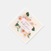 Boho Pink Floral Serviette (Ecke)