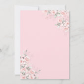 Boho Pink Floral Sweet Pumpkin Truck Kinderdusche Einladung (Rückseite)