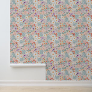 Boho Pink Floral Tapete