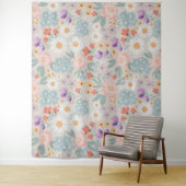 Boho Pink Floral Wandteppich (Beispiel)