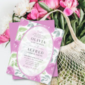 Boho Pink Floral Wasserfarbenhochzeit