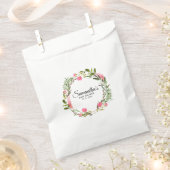 Boho Pink Floral Wreath Baby Dusche Geschenktütchen (Ausgeschnitten)