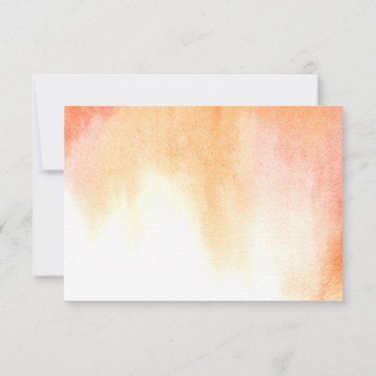 Boho Pink Freesia Sunset Response RSVP Karte (Rückseite)