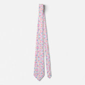 Boho Pink Gänseblümchen Blumen Muster Krawatte (Vorderseite)