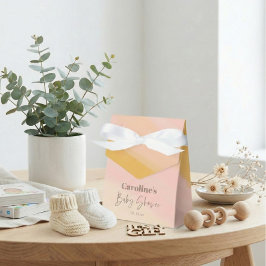 Boho Pink Gelb Schriftzug Individuelle Babyparty   Geschenkschachtel