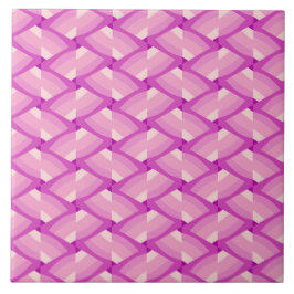 Boho Pink Geometric Mitte des Jahrhunderts Moderne Fliese