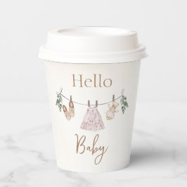 Boho pink Girl Baby Clothes Pappbecher