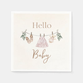 Boho pink Girl Baby Clothes Serviette
