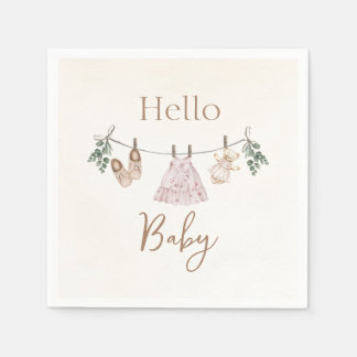 Boho pink Girl Baby Clothes Serviette