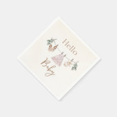 Boho pink Girl Baby Clothes Serviette (Ecke)